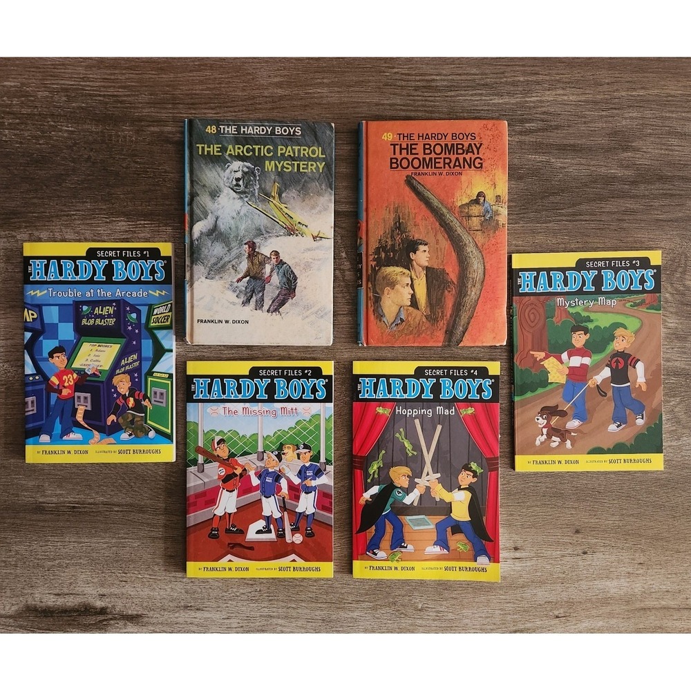 Hardy Boys Mystery Book Lot Vintage Hardcover 48 49 & Secret Files 1-4 Dixon